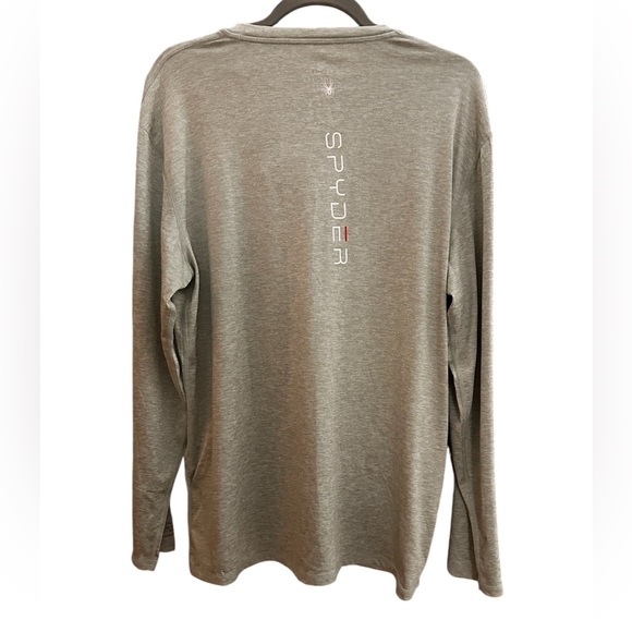 Spyder Swim Rash Guard UPF 50+ Quick Dry Long Sleeve Shirt Grey, size M - Picture 4 of 4